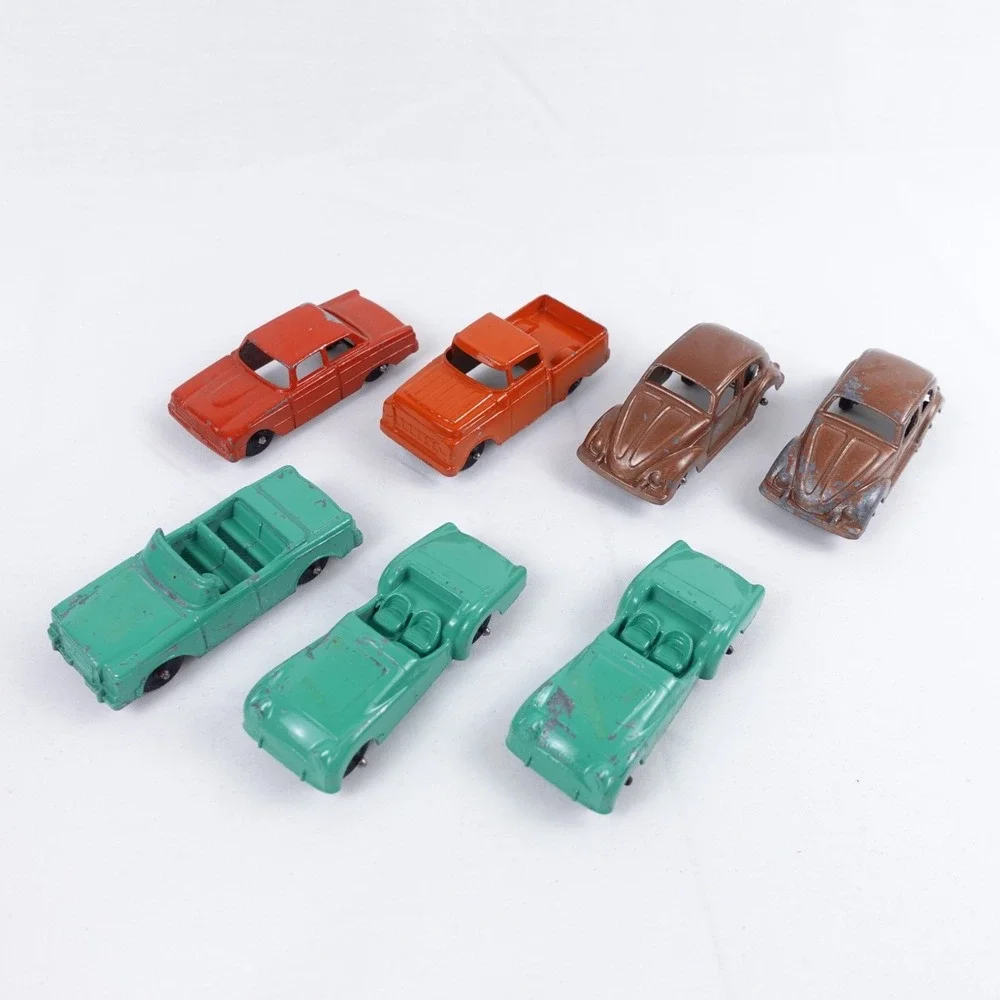 TOOTSIE Toy Die Cast Antique Toy Cars Lot Of 7  Lark, Triumph, Falcon, Bug, Ford